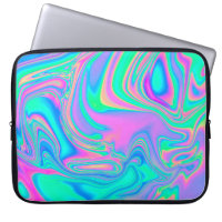 Iridescent marbled holographic texture in vibrant 