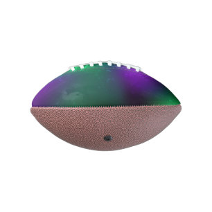 Iridescent mardi gras background with beads american football