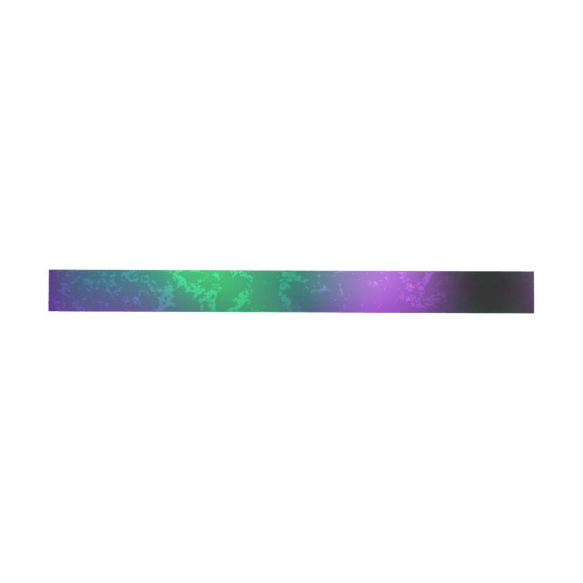 Iridescent mardi gras background with beads wrap around label (Individual)