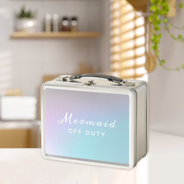 Iridescent Mermaid Personalised Metal Lunch Box (Creator Uploaded)