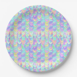 Iridescent Mermaid Scale Paper Plate