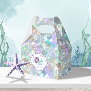 Iridescent Mermaid Scales Clam Shell V1 ID1144 Favour Box