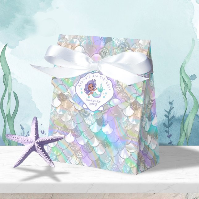 Iridescent Mermaid Scales Clam Shell V2 ID1144 Favour Box (Creator Uploaded)