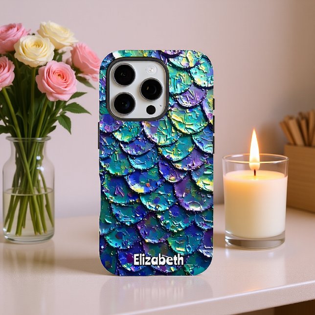 Iridescent Mermaid Scales Fantasy Background Case-Mate iPhone Case (Creator Uploaded)