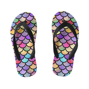 Iridescent Mermaid Scales Kid's Flip Flops