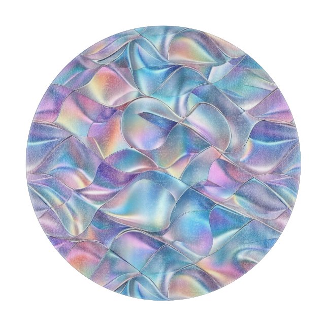 Iridescent Metallic 6 Geometric Cutting Board (Front)
