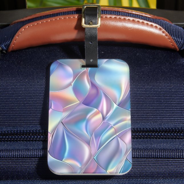 Iridescent Metallic 6 Geometric Luggage Tag (Front Insitu 2)