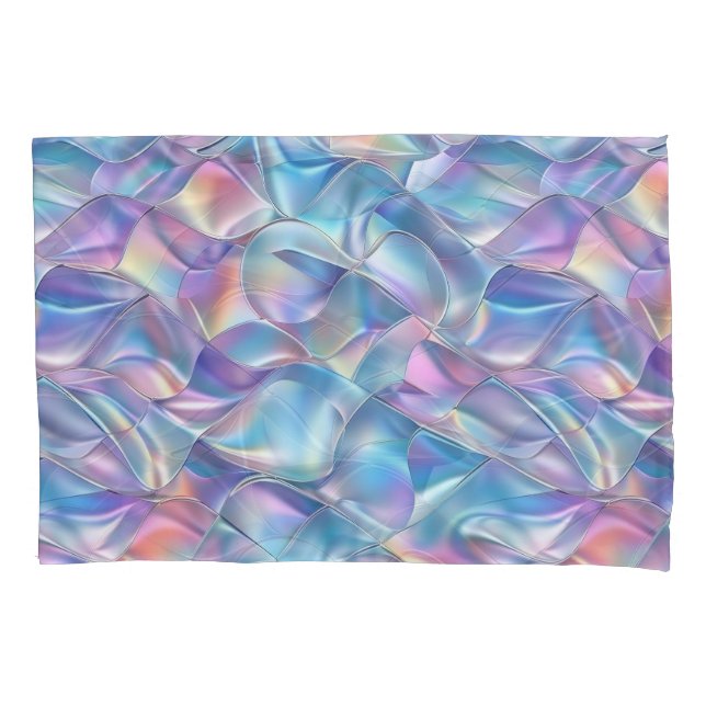 Iridescent Metallic 6 Geometric Pillowcase (Front-Left)