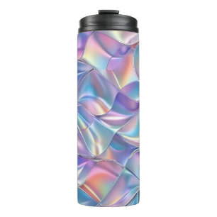 Iridescent Metallic 6 Geometric Thermal Tumbler