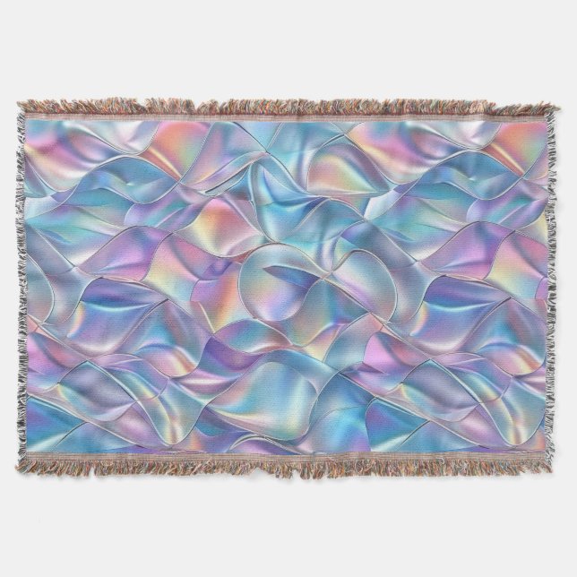 Iridescent Metallic 6 Geometric Throw Blanket (Front)