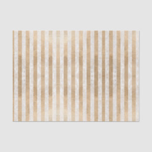 Iridescent Metallic Gold Grunge Stripe Pattern     Tissue Paper