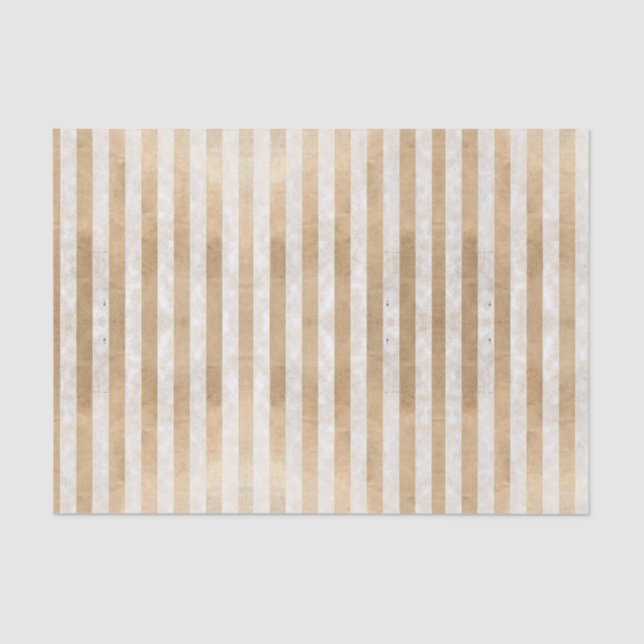 Iridescent Metallic Gold Grunge Stripe Pattern     Tissue Paper (Front)