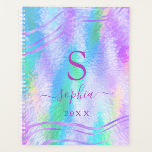 Iridescent Monogrammed Holographic 2022 2023 Planner