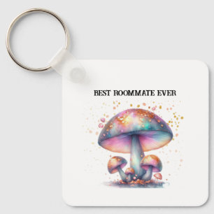 Iridescent Mushrooms Roomie Charm Best Roommate Key Ring