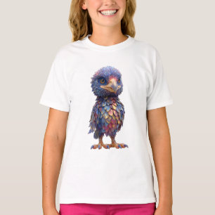 Iridescent Mythical Feathered Owlet Kids T-Shirt