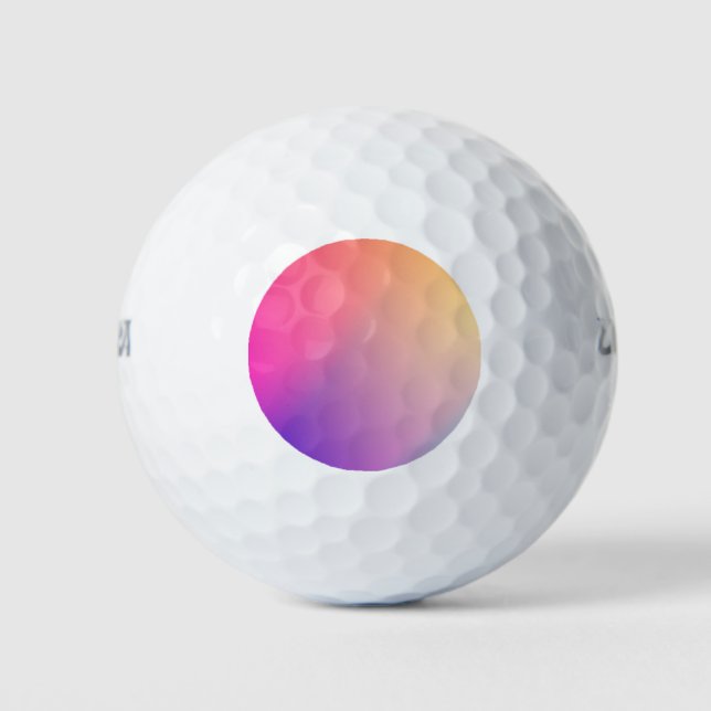 Iridescent Neon Hot Pink Photography Rainbow Cool Golf Balls (Front)