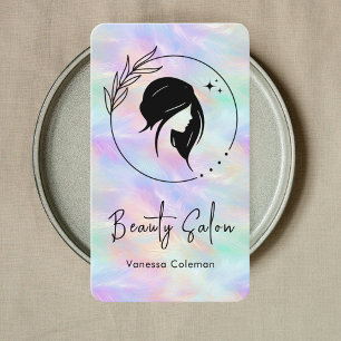 Iridescent Opal Beauty Salon Stylish Business Card