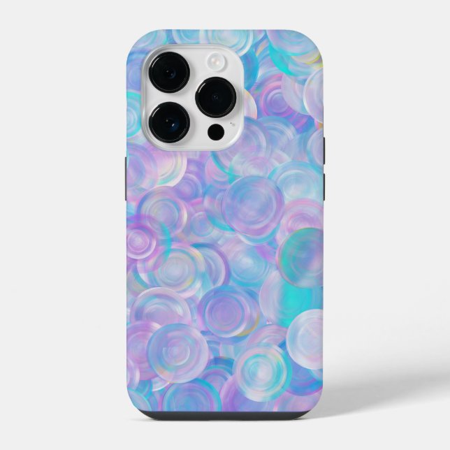 Iridescent Opal Glass Cabochons iPhone Case (Back)