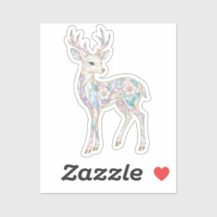 Iridescent Opal Pearl Flower Deer Pastel Floral St