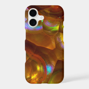 Iridescent orange fire opal