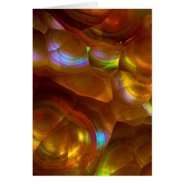 Iridescent orange fire opal (Front)