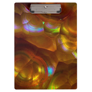 Iridescent orange fire opal clipboard