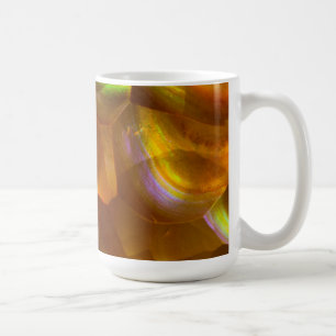 Iridescent orange fire opal coffee mug