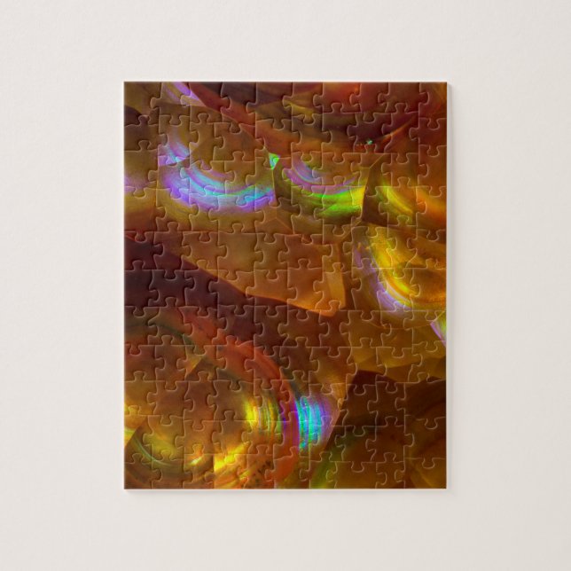 Iridescent orange fire opal jigsaw puzzle (Vertical)