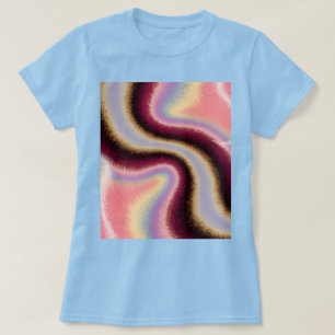 Iridescent Pastel Colours Gold Pink Blue T-Shirt