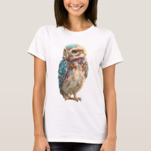 Iridescent Pastel Fantasy Owl Ethereal Women T-Shirt