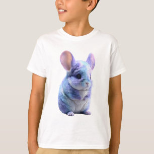 Iridescent Pastel Watercolor Galaxy Chinchilla Kid T-Shirt