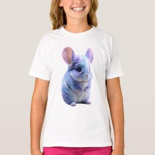 Iridescent Pastel Watercolor Galaxy Chinchilla Kid T-Shirt
