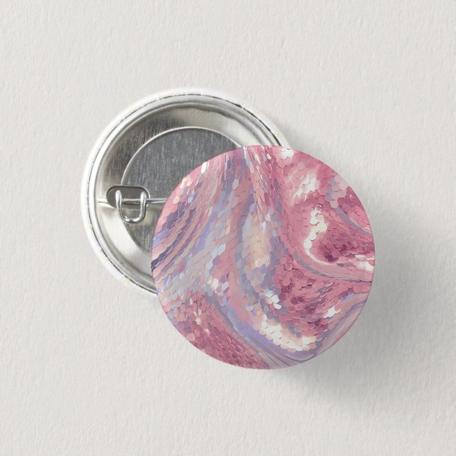 Iridescent Pink and Purple  3 Cm Round Badge (Front & Back)