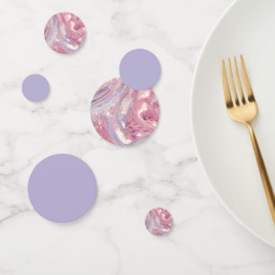 Iridescent Pink and Purple Confetti