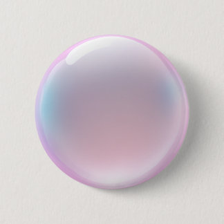 Iridescent Pink Bubble Emoji 6 Cm Round Badge