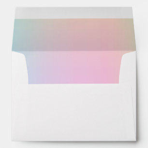 Iridescent Pink Custom Address on Back Envelope
