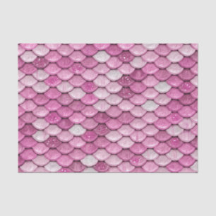Iridescent Pink Glitter Shiny Mermaid Fish Scales Tissue Paper