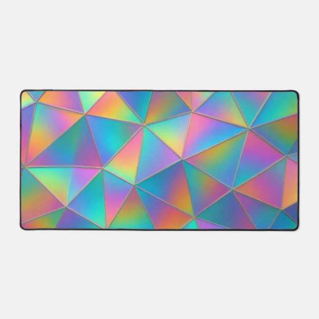 Iridescent Polygon Desk Mat (Front)
