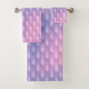 Iridescent Purple and Pink  Bath Towel Set