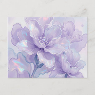 Iridescent Purple Dreamy Floral Bloom Postcard