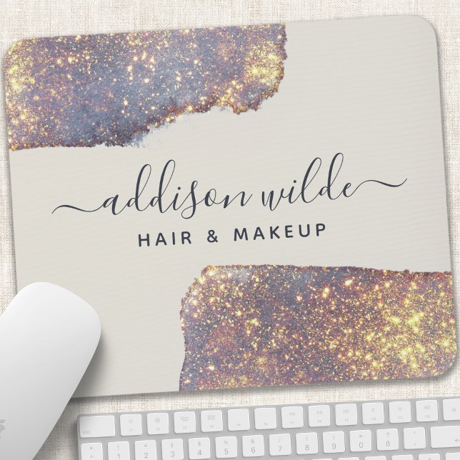 Iridescent Purple Gold Glam Glitter Mouse Mat (Creator Uploaded)