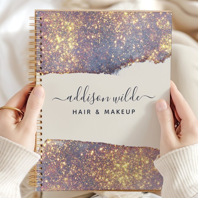 Iridescent Purple Gold Glam Glitter Planner (Creator Uploaded)