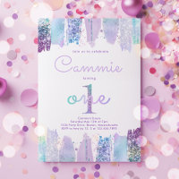 Iridescent Purple Rainbow 1st Birthday Party