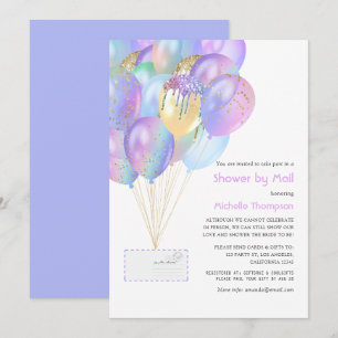 Iridescent Rainbow Baby or Bridal Shower by Mail Invitation