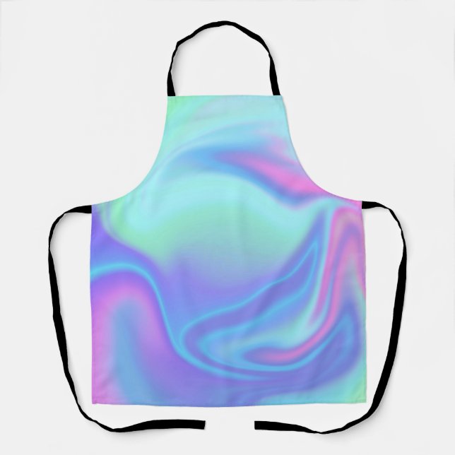 Iridescent Rainbow Blank Template Apron (Front)