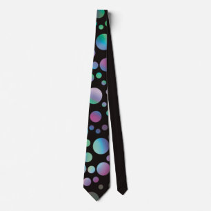 Iridescent Rainbow Circles Tie