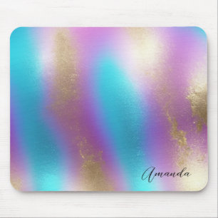 Iridescent Rainbow Glam Mouse Mat