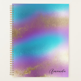 Iridescent Rainbow Glam Planner