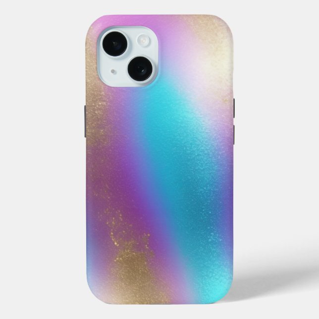 Iridescent Rainbow Glam Scrapbook Paper Case-Mate iPhone Case (Back)