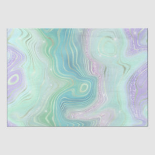 Iridescent Rainbow Gradient and Gold Foil Strata Tissue Paper